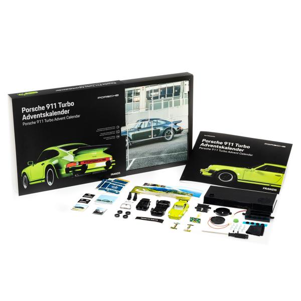 Adventskalender, Modellauto Porsche 911 Turbo, Massstab 1:43, Mit Soundmodul