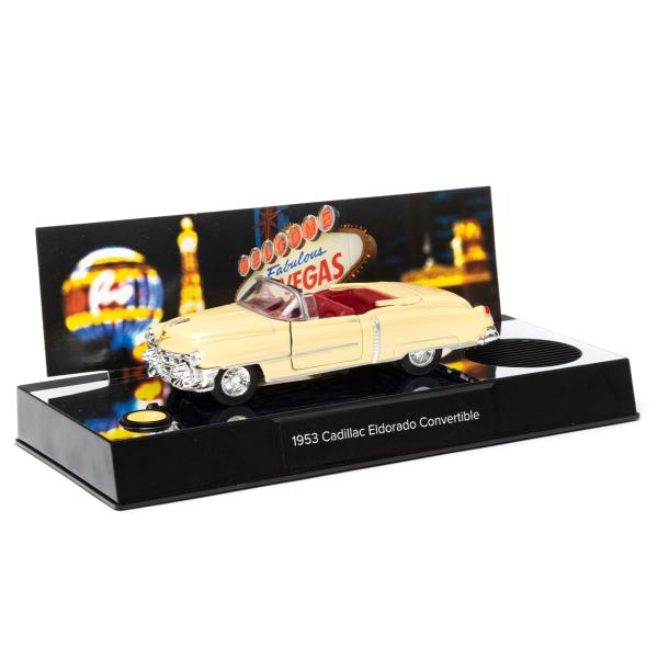 Elvis Presley Adventskalender - Modellauto Cadillac gelb Massstab 1:37 - Soundmodul mit Elvis Stimme - Fotopuzzle - Sammlerstück für Fans