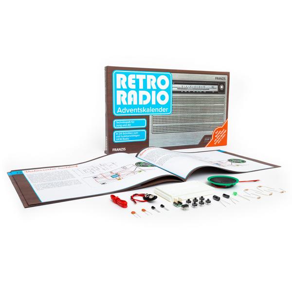 Adventskalender Retro-Radio - UKW-Radio selber bauen ohne Löten - Technikspass für Jugendliche ab 14 Jahren - inkl. 52-seitigem Handbuch