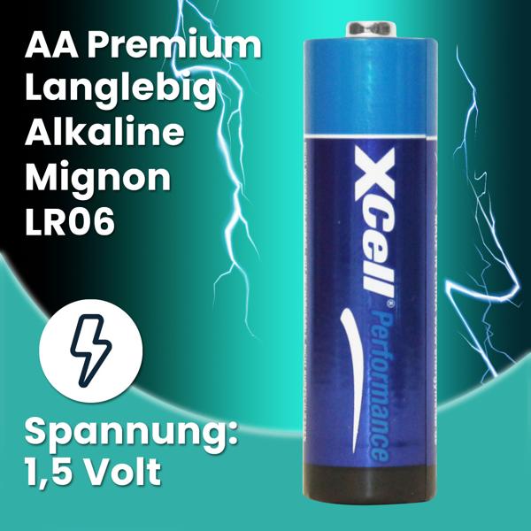 50er-Set AA Alkaline Batterien (Mignon) LR06 - 1.5V Energiequelle für zuverlässige Dauerleistung - Ideal für Fernbedienungen, Spielzeug, Uhren, Radios