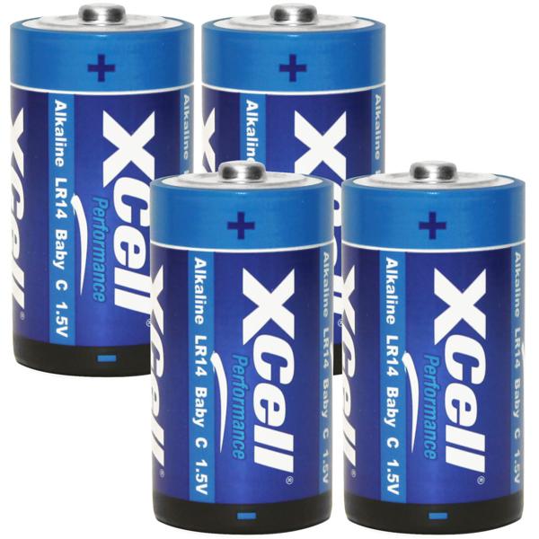 4er-Set Alkaline Batterie Typ C (Baby) LR14 - Langlebige 1,5V Performance für Fernbedienungen, Spielzeug, Wanduhren & Taschenlampen - Auslaufsicher