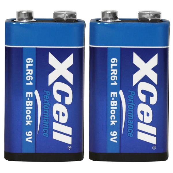 2er-Set 9V-Block Batterien - 6LR61 Alkaline Performance für langlebige Energie - Auslaufsicher - Ideal für Fernbedienungen, Spielzeug, Wanduhren, Radios