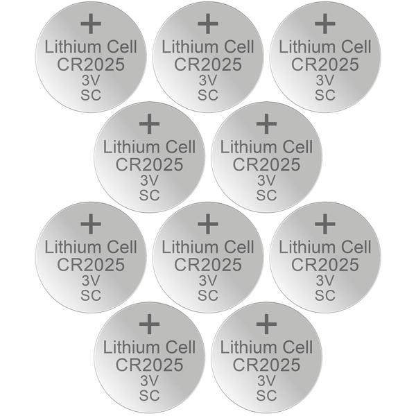 CR2025 10er-Set Lithium-Knopfzellen – 3V / 170mAh – leistungsstark, langlebig & zuverlässig – ideal für Uhren, Fernbedienungen, Autoschlüssel & mehr