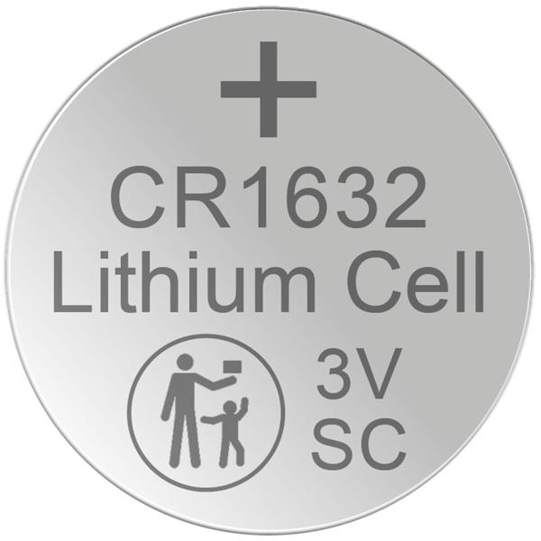 CR1632 - 10er-Set Lithium-Knopfzelle, 3V / 130mAh, perfekt für Smart-Home-Geräte, Autoschlüssel, Waagen & mehr