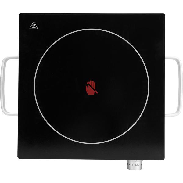 2er Set Mobile Glaskeramik-Kochplatte, Edelstahl Gehäuse u. Infrarot-Wärme, Ø 20cm, 2.000 Watt, stufenlose Temperaturregelung, tragbares Ceranfeld