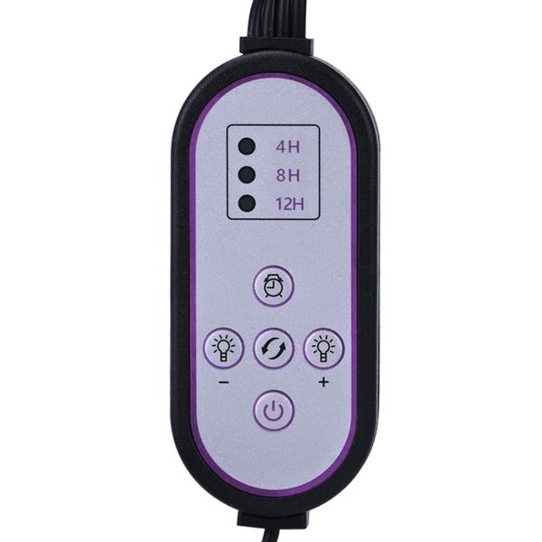 2er-Set Vollspektrum LED-Pflanzenlampe mit je 4 Schwanenhälsen, Pflanzenwachstumslampe mit 9 dimmbaren Stufen & Timerfunktion, 80 Vollspektrum-LEDs