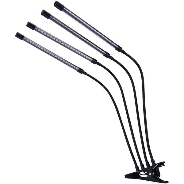 3er-Set Vollspektrum LED-Pflanzenlampe mit je 4 Schwanenhälsen, Pflanzenwachstumslampe mit 9 dimmbaren Stufen & Timerfunktion, 80 Vollspektrum-LEDs