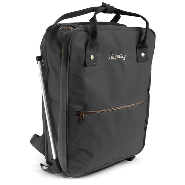 Robuster Rucksack mit integrierter Sitzgelegenheit (40x28x14 cm) – Wasserfest, schwarz, nur 1kg – Komfortabler Sitzrucksack für unterwegs