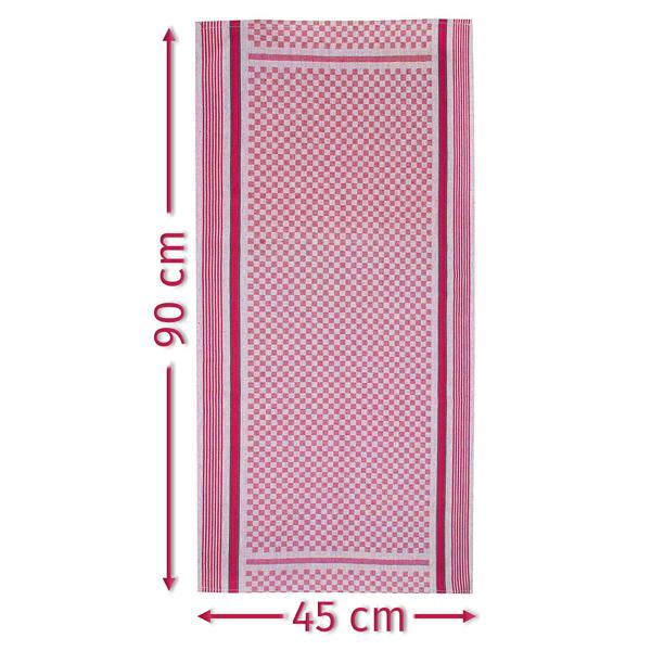 20er-Set Grubentücher Rot/Grau Kariert - Zwirn-Qualität aus 100% Baumwolle - Extrem Saugstark, Hygienisch & Flusenfrei 45x90cm - Waschbar bis 95°C