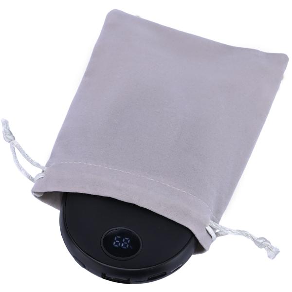 Zuverlässiger 2in1 USB Handwärmer mit Powerbank Funktion, 10.000 mAh, schwarz, warme Hände und gleichzeitig das Smartphone laden