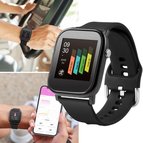 Smartwatch & Fitness Uhr für Damen & Herren - mit Schlafanalyse & Kalorienverbrauch für mehr Leistung - inkl. Benachrichtigung, IP67 robust