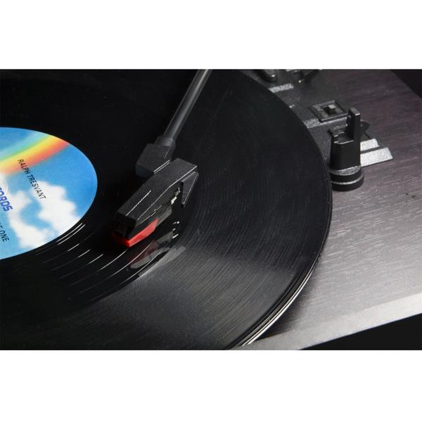 Nostalgie-Plattenspieler mit CD- & Kassettenspieler – Bluetooth 5.0, Digitalisierfunktion, FM-Radio, Saphirnadel & Stereo-Lautsprecher