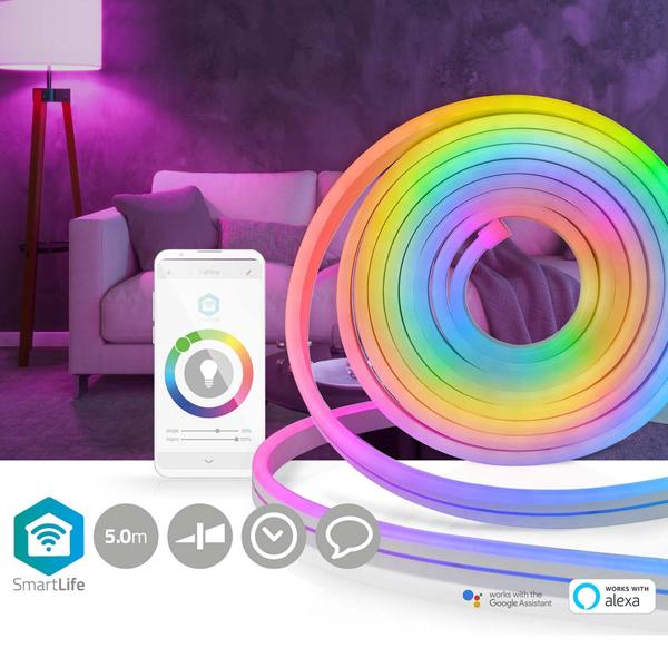 WLAN-LED-Streifen 5m – RGB & DreamColor, 2700K, 60 LEDs/m – App-steuerbar, dimmbar & vielseitig einsetzbar – für stimmungsvolle Beleuchtung 