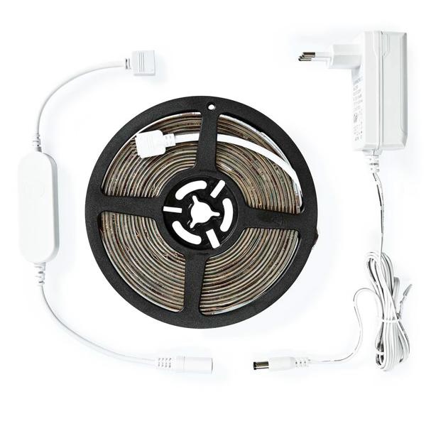 Smart LED Lichtband 5 m mit App-Steuerung, warmweiss/kaltweiss/RGB, dimmbar, flexibles & selbstklebendes Design, ideal für stilvolle Beleuchtung