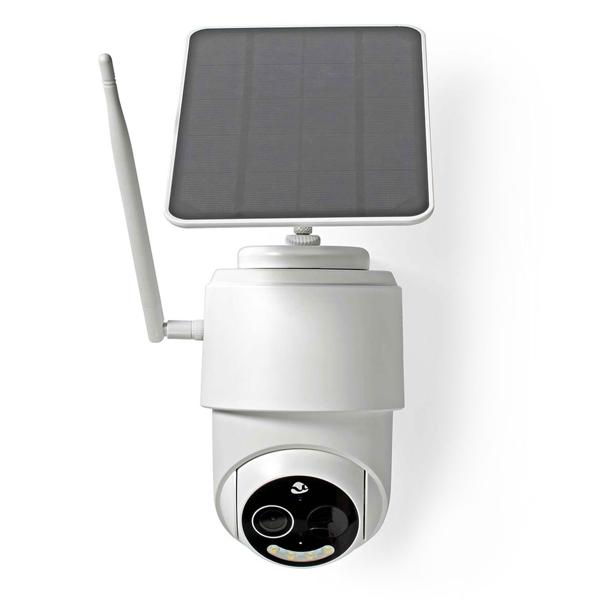 Full-HD Solar WLAN IP-Kamera mit Nachtsicht: Kabellose Outdoor-Überwachung (IP65) weiss, App, für zuverlässige Sicherheit rund ums Haus