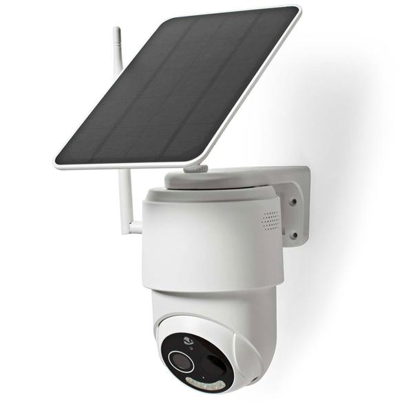 Full-HD Solar WLAN IP-Kamera mit Nachtsicht: Kabellose Outdoor-Überwachung (IP65) weiss, App, für zuverlässige Sicherheit rund ums Haus