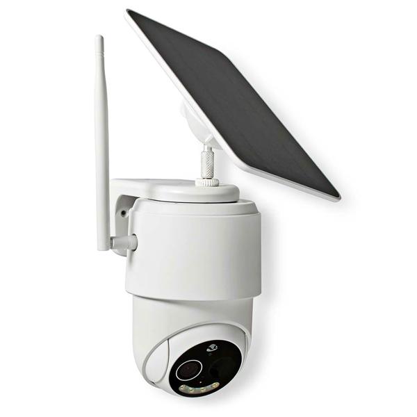 Full-HD Solar WLAN IP-Kamera mit Nachtsicht: Kabellose Outdoor-Überwachung (IP65) weiss, App, für zuverlässige Sicherheit rund ums Haus