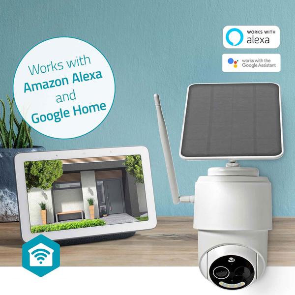 Full-HD Solar WLAN IP-Kamera mit Nachtsicht: Kabellose Outdoor-Überwachung (IP65) weiss, App, für zuverlässige Sicherheit rund ums Haus