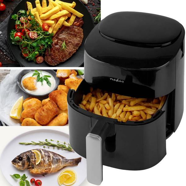 Digitale Heissluftfritteuse, Air Fryer mit 4,4 l , 1300 W, Timer & Sensor Touch Control – fettarmes Frittieren für knusprige & gesunde Speisen