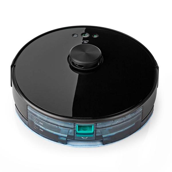 SmartLife Saugroboter mit Wischfunktion, schwarz, präzise Lasernavigation, App-Steuerung, leistungsstark, leise, ideal für Hartböden & Teppiche