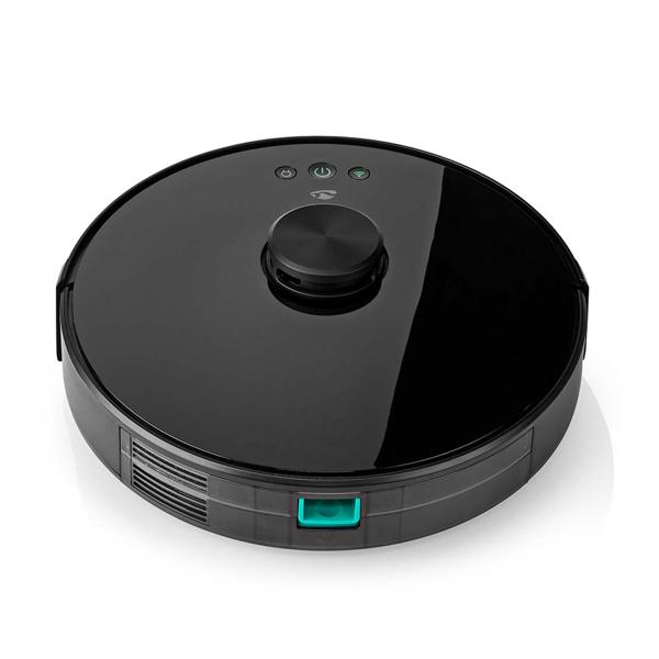 SmartLife Saugroboter mit Wischfunktion, schwarz, präzise Lasernavigation, App-Steuerung, leistungsstark, leise, ideal für Hartböden & Teppiche