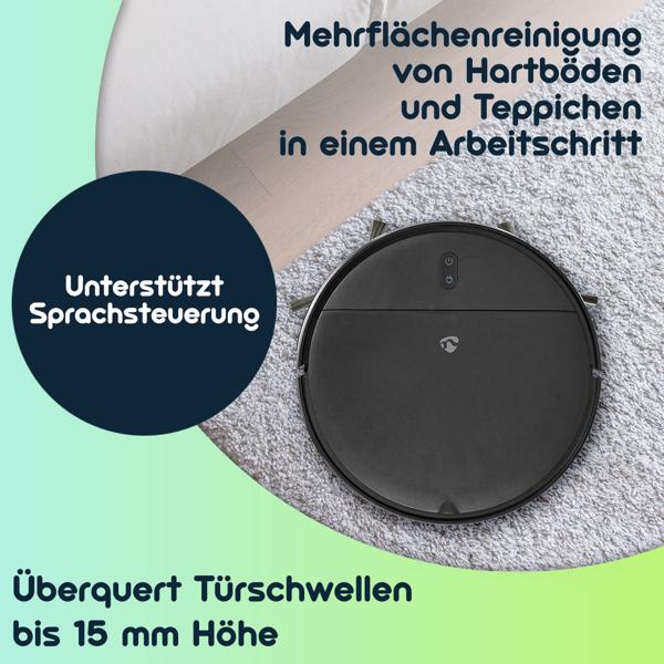SmartLife Reinigungsroboter, Saugroboter mit Spot-Modus, Wischroboter mit App Steuerung Android / iOS, Staubsauger Roboter