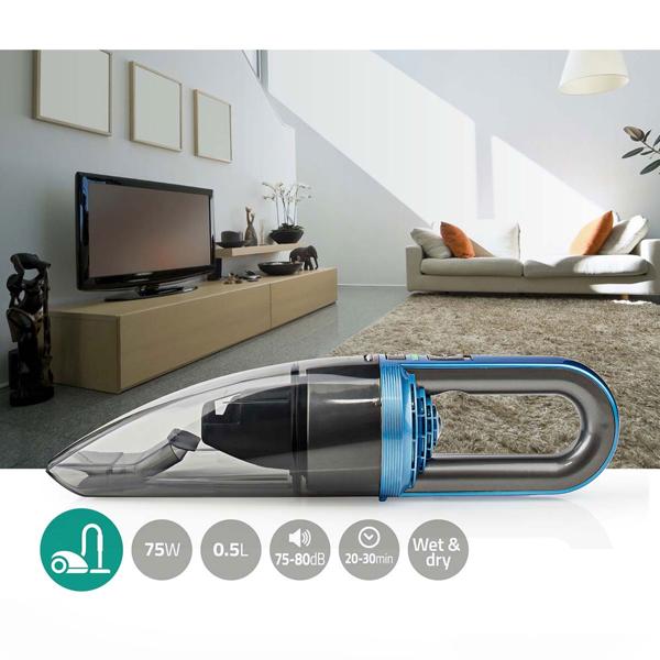 Kabelloser Handstaubsauger: 75W, Nass-Trocken, Dockingstation - Flexibler 2in1 Sauger für Haus & Auto – Leistungsstark, bequem & immer einsatzbereit