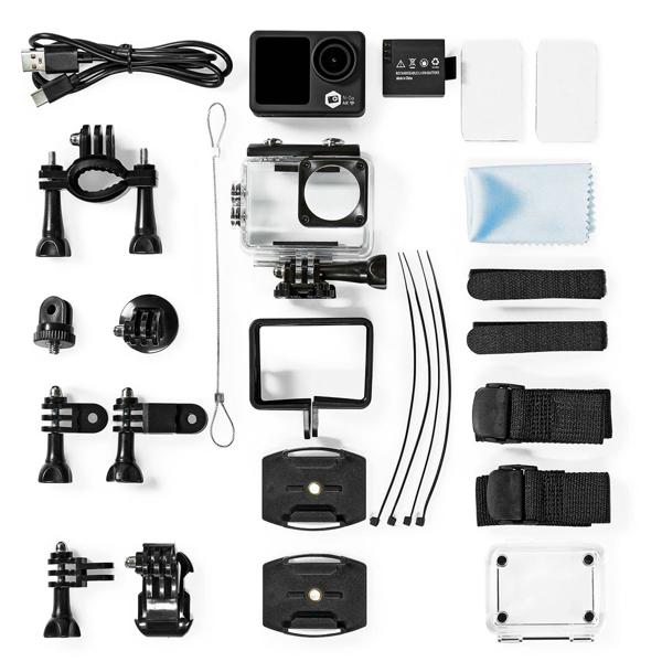 4K Dual-Screen Action Cam: Ultra HD, 30fps, 16MP, Wi-Fi, 30m wasserdicht & App-Steuerung. Gestochen scharfe Aufnahmen für jedes Abenteuer