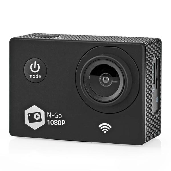 Full-HD Action Cam (1080p, 12MP) mit Wi-Fi & App: Wasserdicht bis 30m, schwarz - für Outdoor-Sport, Tauchen und unvergessliche Momente