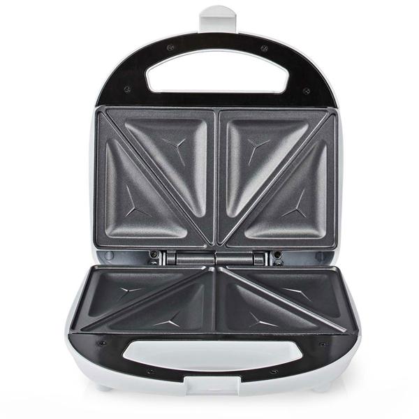 Sandwichmaker, 700 W, Sandwichtoaster mit automatischer Temperaturkontrolle, weiss, Antihaft Toastplatten- leicht zu Reinigen