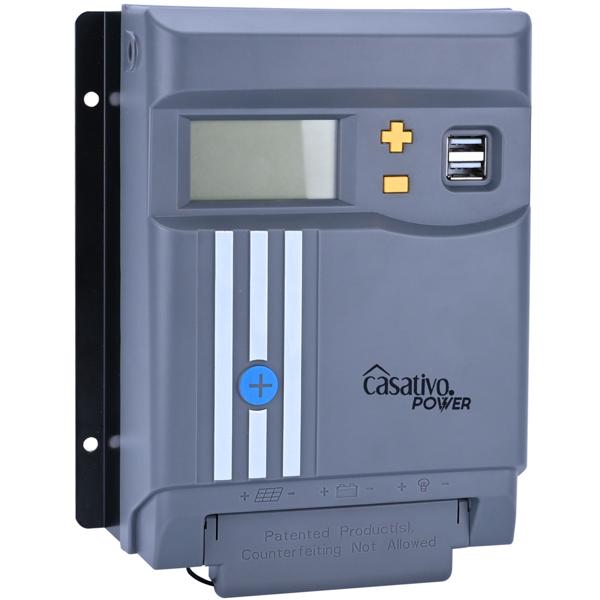 MPPT Solar-Laderegler 30A für 12V & 24V Batterien – Solarladegerät mit LCD-Display, 2 USB-Ports & umfassendem Überspannungsschutz