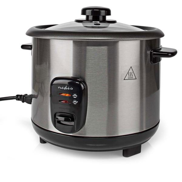 Edelstahl Reiskocher mit 1,5 l Fassungsvermögen, 500 W Leistung, Antihaft-Beschichtung & Abschaltautomatik – perfekt für lockeren Reis