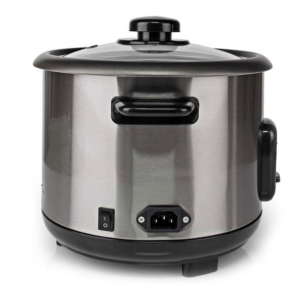 Edelstahl Reiskocher mit 1,5 l Fassungsvermögen, 500 W Leistung, Antihaft-Beschichtung & Abschaltautomatik – perfekt für lockeren Reis