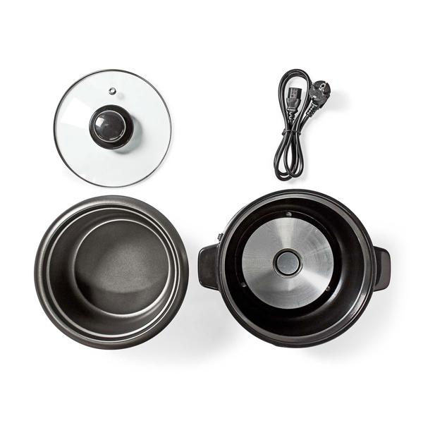 Edelstahl Reiskocher mit 1,5 l Fassungsvermögen, 500 W Leistung, Antihaft-Beschichtung & Abschaltautomatik – perfekt für lockeren Reis