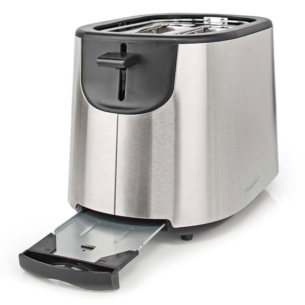 Moderner Edelstahl-Toaster für 2 Scheiben, 7 Röststufen, Brötchenaufsatz & Defroster, 1000W – Vielseitiger Toaster für köstlichen Toast und Gebäck