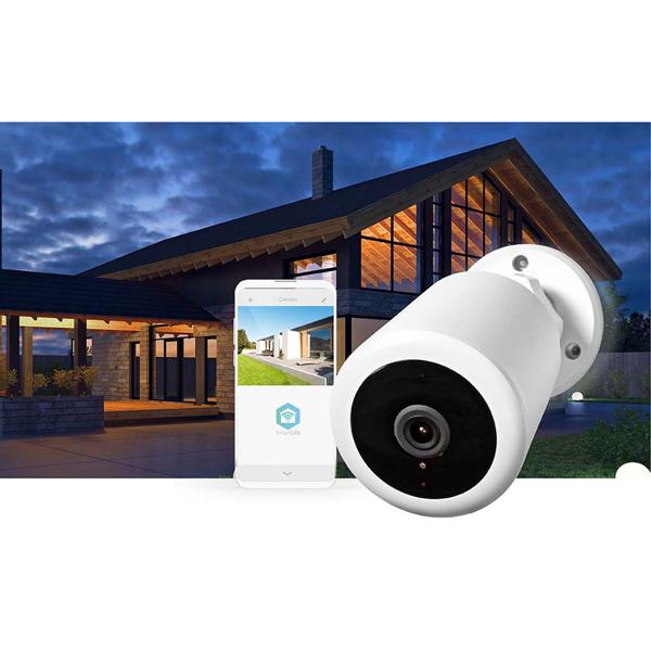 SmartLife Drahtlose Überwachungskamera Zusatzkamera - Full HD 1080p Nachtsicht 2-Wege-Audio IP65 - Für SmartLife System erweiterbar bis 4 Kameras