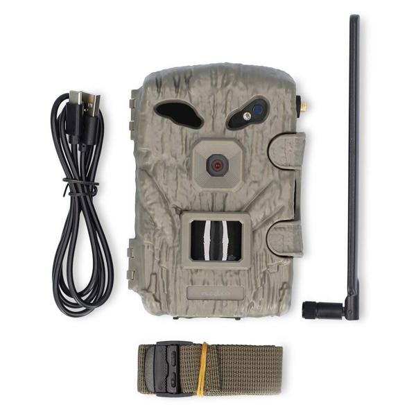 Full-HD-Trail Wildkamera, 4G, 30MP, 1080p, CMOS, IR Nachtsicht, PIR Bewegungssensor, Zeitraffer, IP66, Camera Trap Wireless App