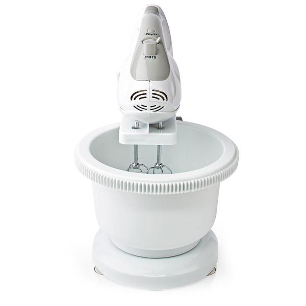 2in1 Küchenmaschine: Rührgerät & Knetmaschine (2L) mit Handmixer & Turbo – Weiss-grau, multifunktional – Für müheloses Backen & Kochen