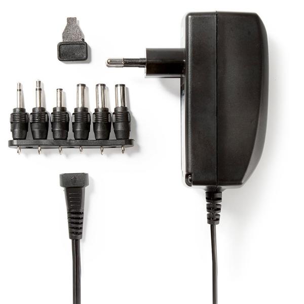 Universal-Netzteil - 6 Wechselstecker, 3-12 V DC, 2250 mA, 27 W - Ideal für Kleingeräte & Dauerbetrieb - 180 cm Kabel, 100-240 V AC