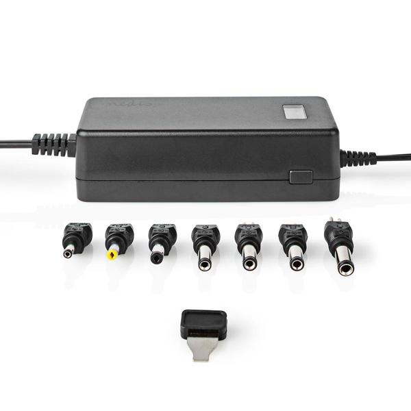 Praktischer Universal-Netzteiladapter mit 7 DC Wechselsteckern, 5 - 24 V, 100 - 240 V AC, 36 W, ideal für Haushaltselektronik