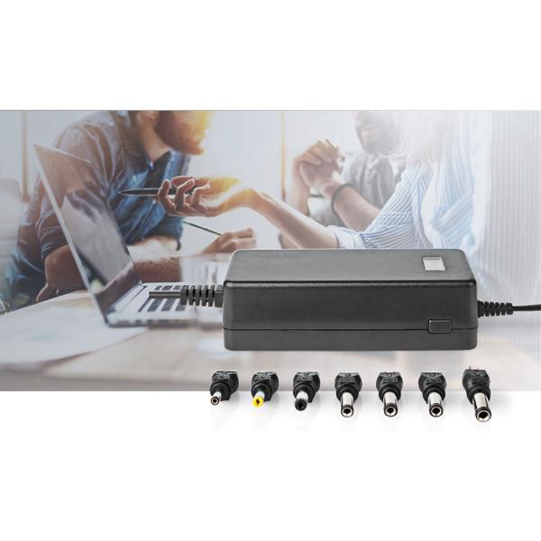 Praktischer Universal-Netzteiladapter mit 7 DC Wechselsteckern, 5 - 24 V, 100 - 240 V AC, 36 W, ideal für Haushaltselektronik