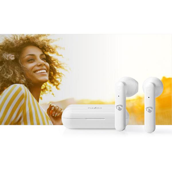 Kabellose Bluetooth 5.0 In-Ear Kopfhörer Weiss - Touch- & Sprachsteuerung (Siri/Google Assistant) - 2.5h Akku + Ladeetui für 4 Aufladungen