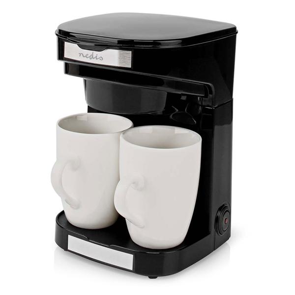 Kompakte Filter-Kaffeemaschine mit Abschalt-Automatik, inkl. 2 Tassen – ideal für Zuhause & Büro, aromatischer Kaffeegenuss, 450 W, platzsparend
