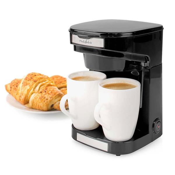 Kompakte Filter-Kaffeemaschine mit Abschalt-Automatik, inkl. 2 Tassen – ideal für Zuhause & Büro, aromatischer Kaffeegenuss, 450 W, platzsparend