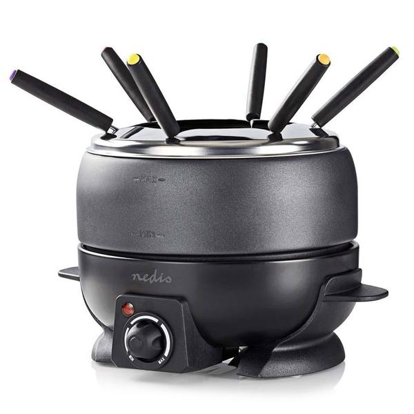 Fondue-Set für 6 Personen – Elektrisch, 2,3 l, 800W, perfekt für Käse-, Fleisch- & Schokofondue, inkl. Fondue-Gabeln, Antihaft, stilvolles Design