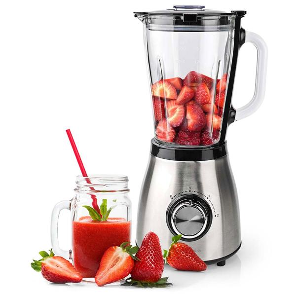 Edelstahl Power Standmixer mit 1,5 l Glasbehälter, Küchenmixer, 800 W für Smoothies, Shakes, Saucen oder zur Zerkleinerung von Obst und Gemüse