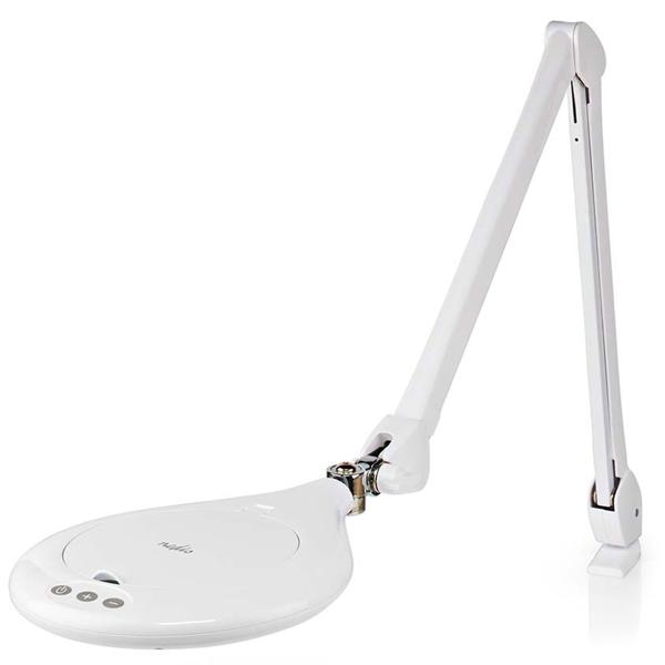 Leuchtstarke LED-Lupenleuchte, 1,75x Vergrösserung, Glaslinse, 10W, 660lm, weiss, dimmbar – Für Basteln, Modellbau & Reparaturen