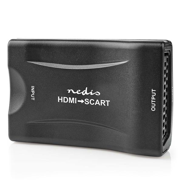 HDMI zu SCART Konverter (Full HD): 720p/1080p Umschalter, USB-Betrieb - Verbindet moderne Technik mit Retro-TVs