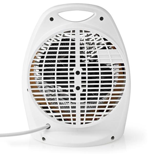 Heizlüfter portabel weiss - 2 Heizstufen (1000/2000W) & Ventilatorfunktion - Thermostatgeregelt - Überhitzungsschutz - Räume bis 20 m²