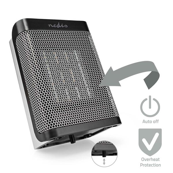 Keramik-Heizlüfter, grau, Keramik Heizgerät, 1000/1500 W